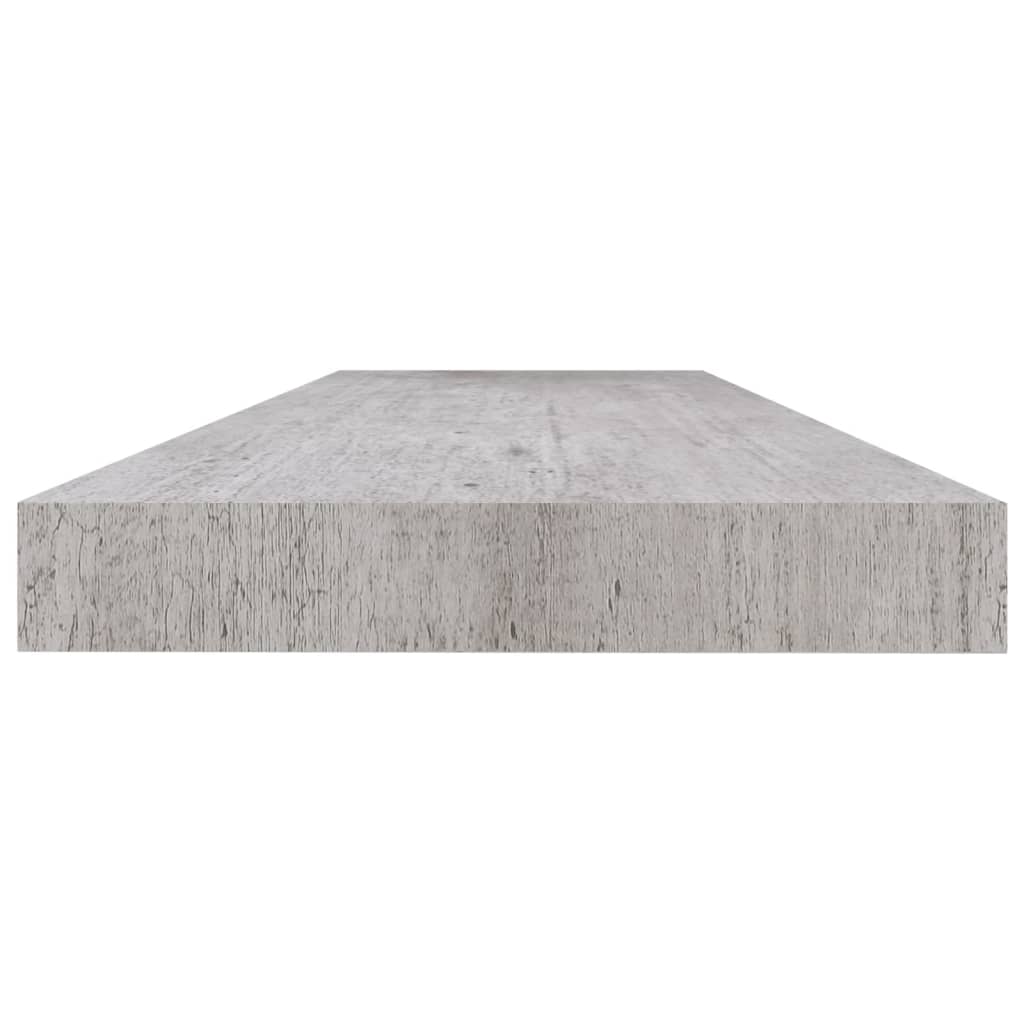 Vägghylla Betonggrå Svävande Flytande 4 st 120x23,5x3,8 cm