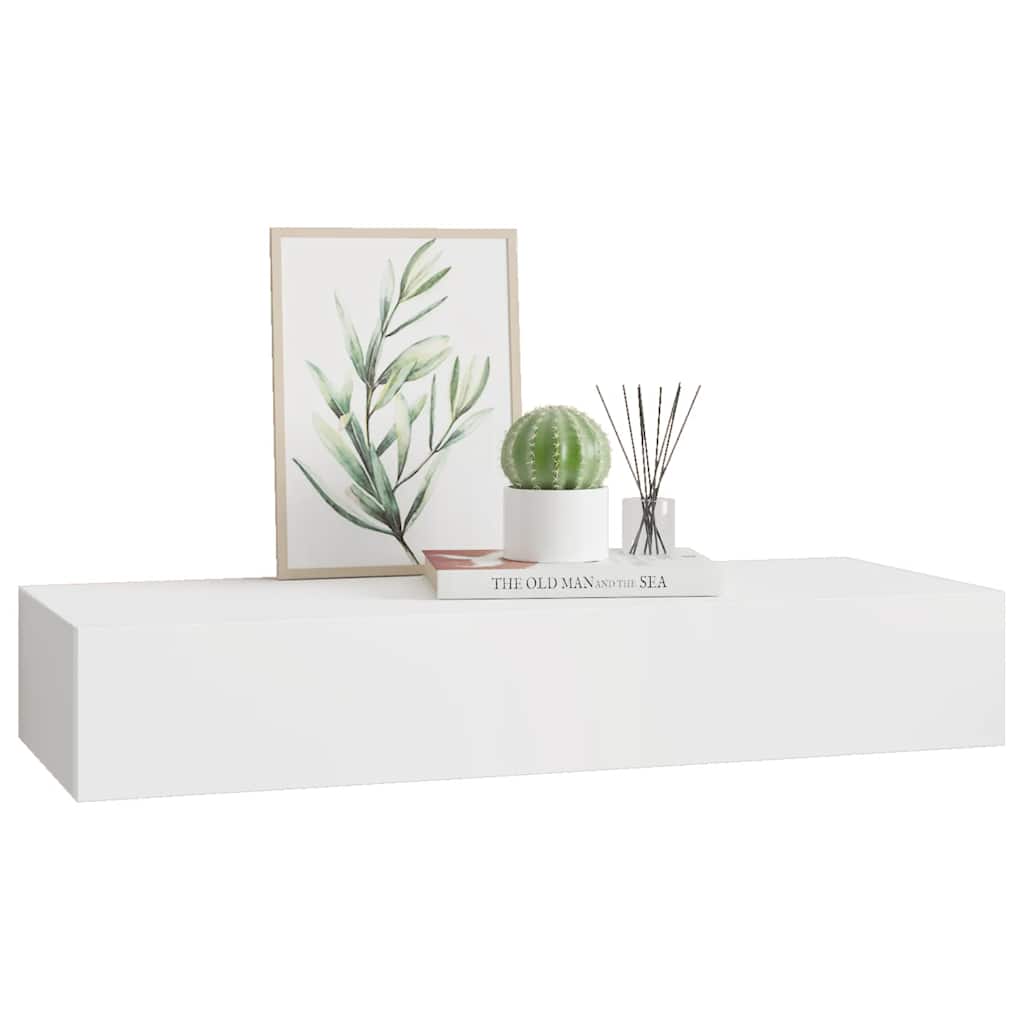 Vägghylla Vit låda 60x23,5x10 cm