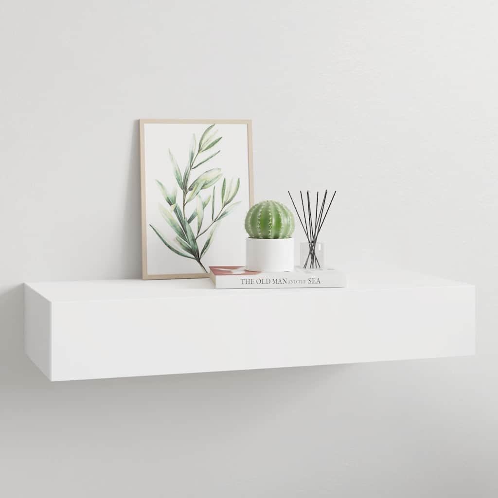 Vägghylla Vit låda 60x23,5x10 cm