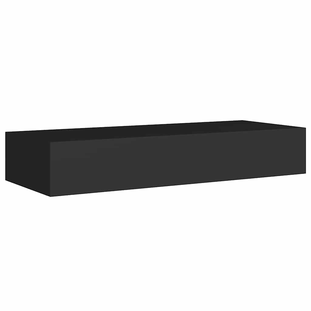 Vägghylla Svart Vegglåda 2 st 60x23,5x10 cm MDF