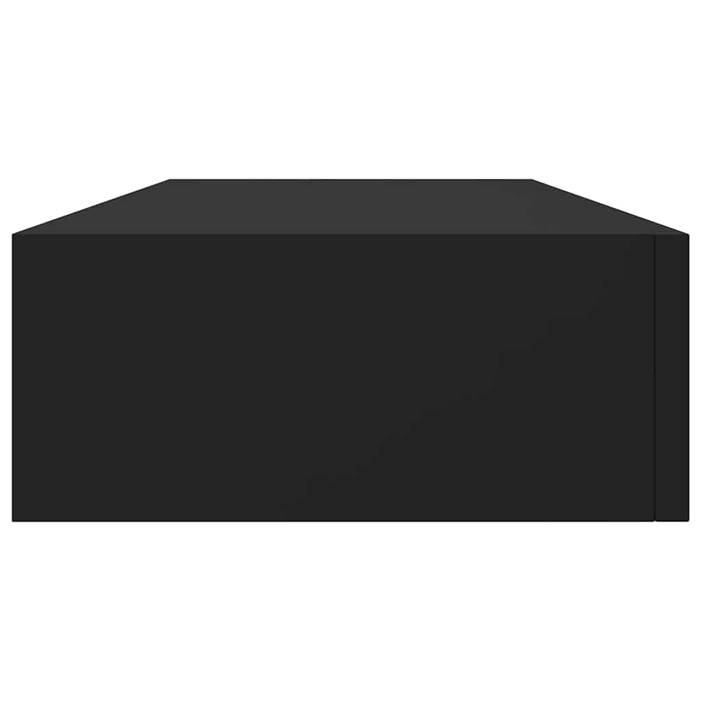 Vägghylla Svart Vegglåda 2 st 60x23,5x10 cm MDF