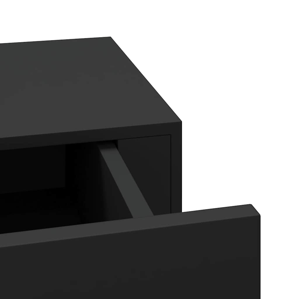 Vägghylla Svart Vegglåda 2 st 60x23,5x10 cm MDF