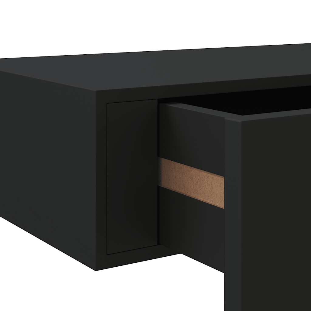 Vägghylla Svart Vegglåda 2 st 60x23,5x10 cm MDF
