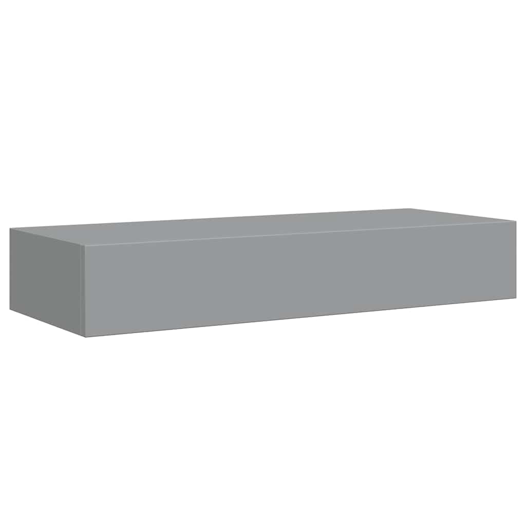 Vägghylla Grå Vegglåda 2 st 60x23,5x10 cm MDF