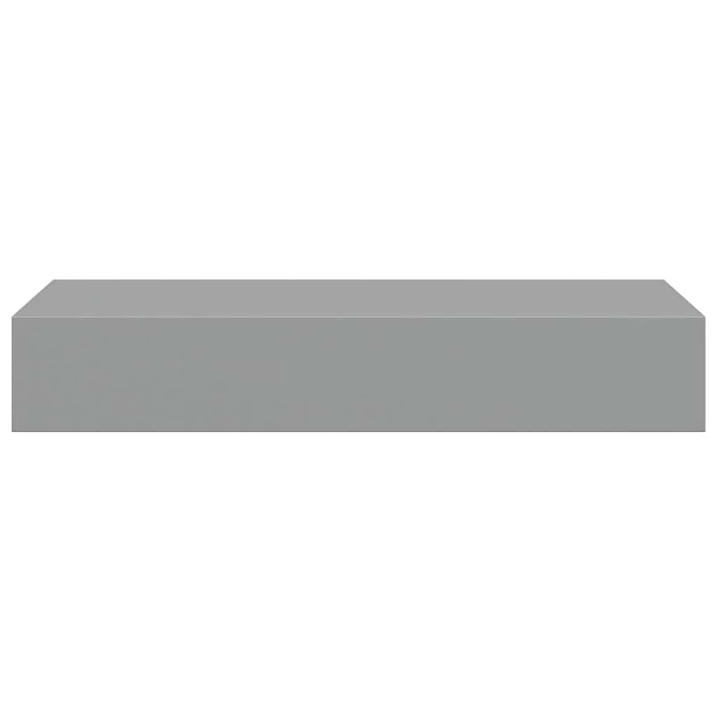 Vägghylla Grå Vegglåda 2 st 60x23,5x10 cm MDF