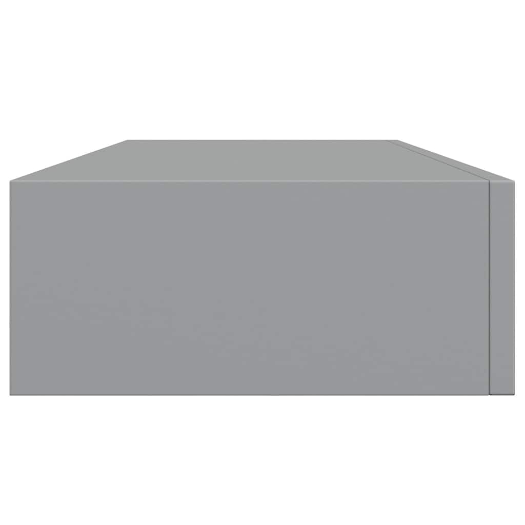 Vägghylla Grå Vegglåda 2 st 60x23,5x10 cm MDF