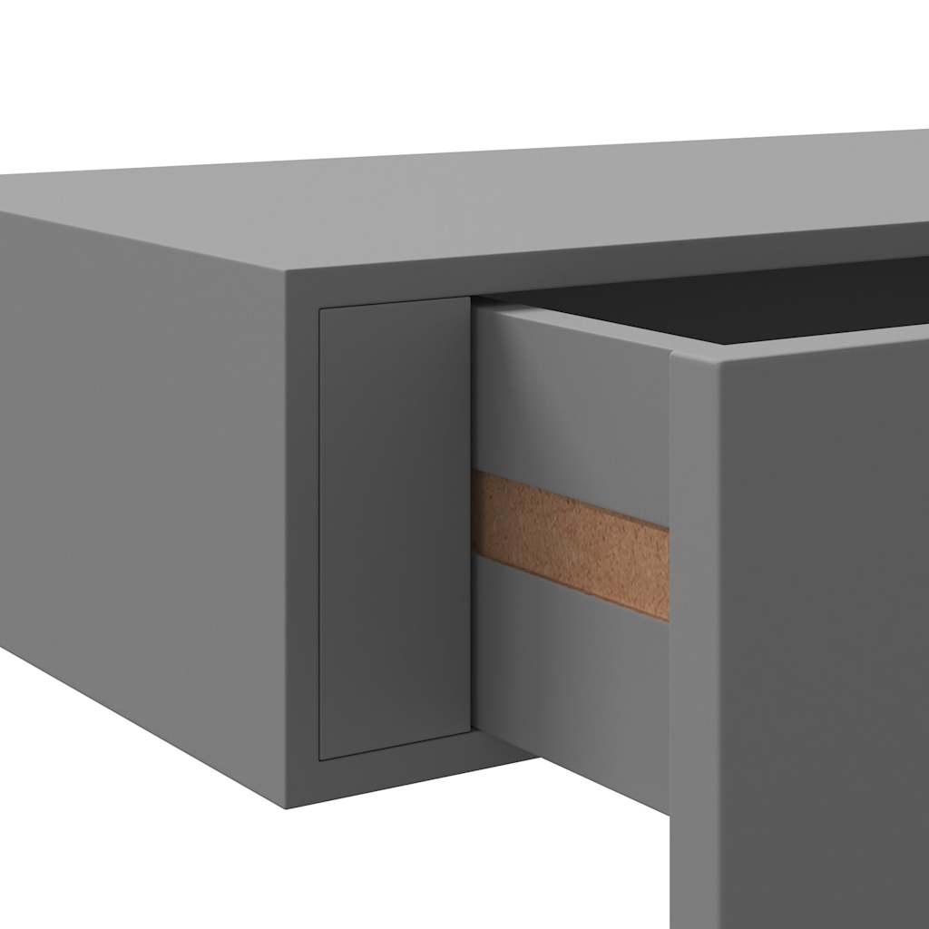 Vägghylla Grå Vegglåda 2 st 60x23,5x10 cm MDF