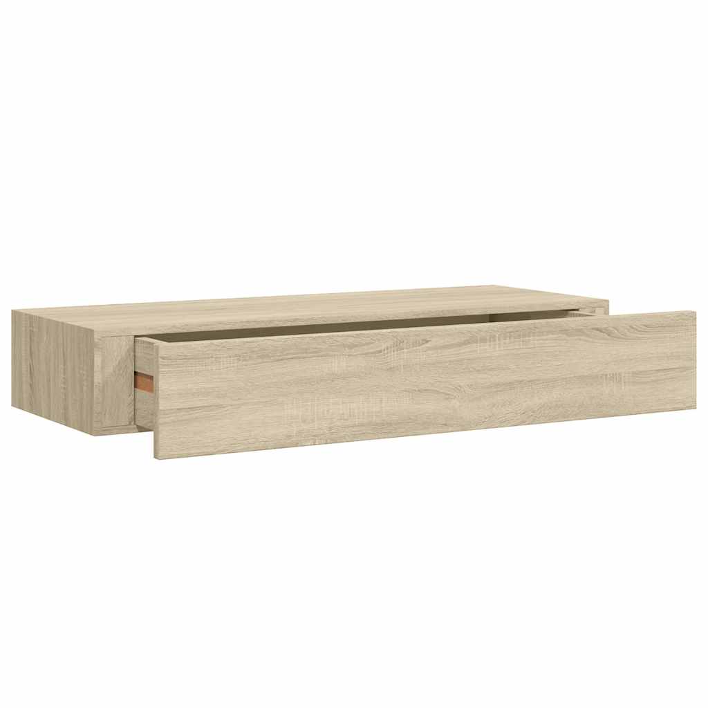Vägghylla Brun Ek Vegglåda 2 st 60x23,5x10 cm
