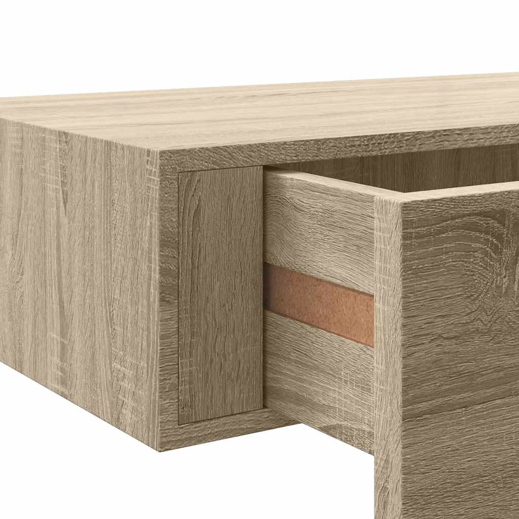 Vägghylla Brun Ek Vegglåda 2 st 60x23,5x10 cm