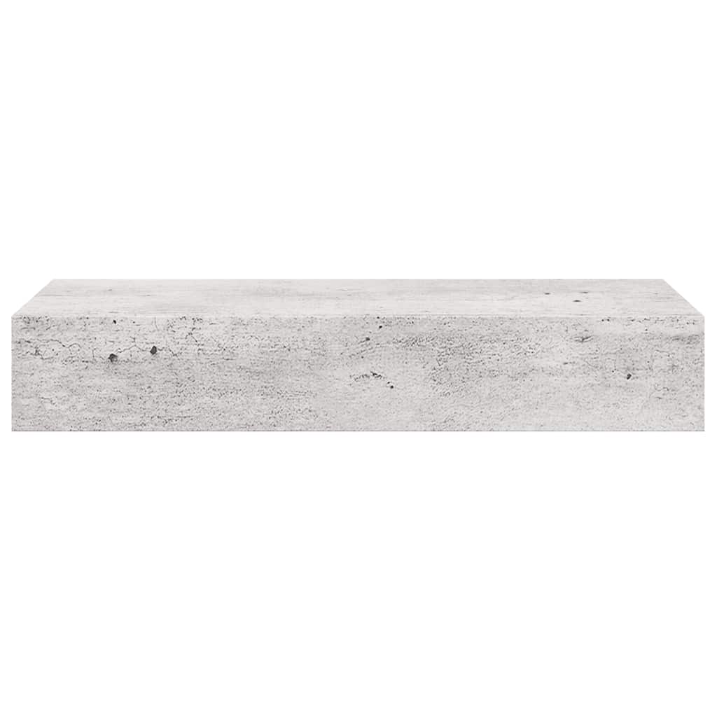 Vägghylla Betonggrå 2 st 60x23,5x10 cm MDF
