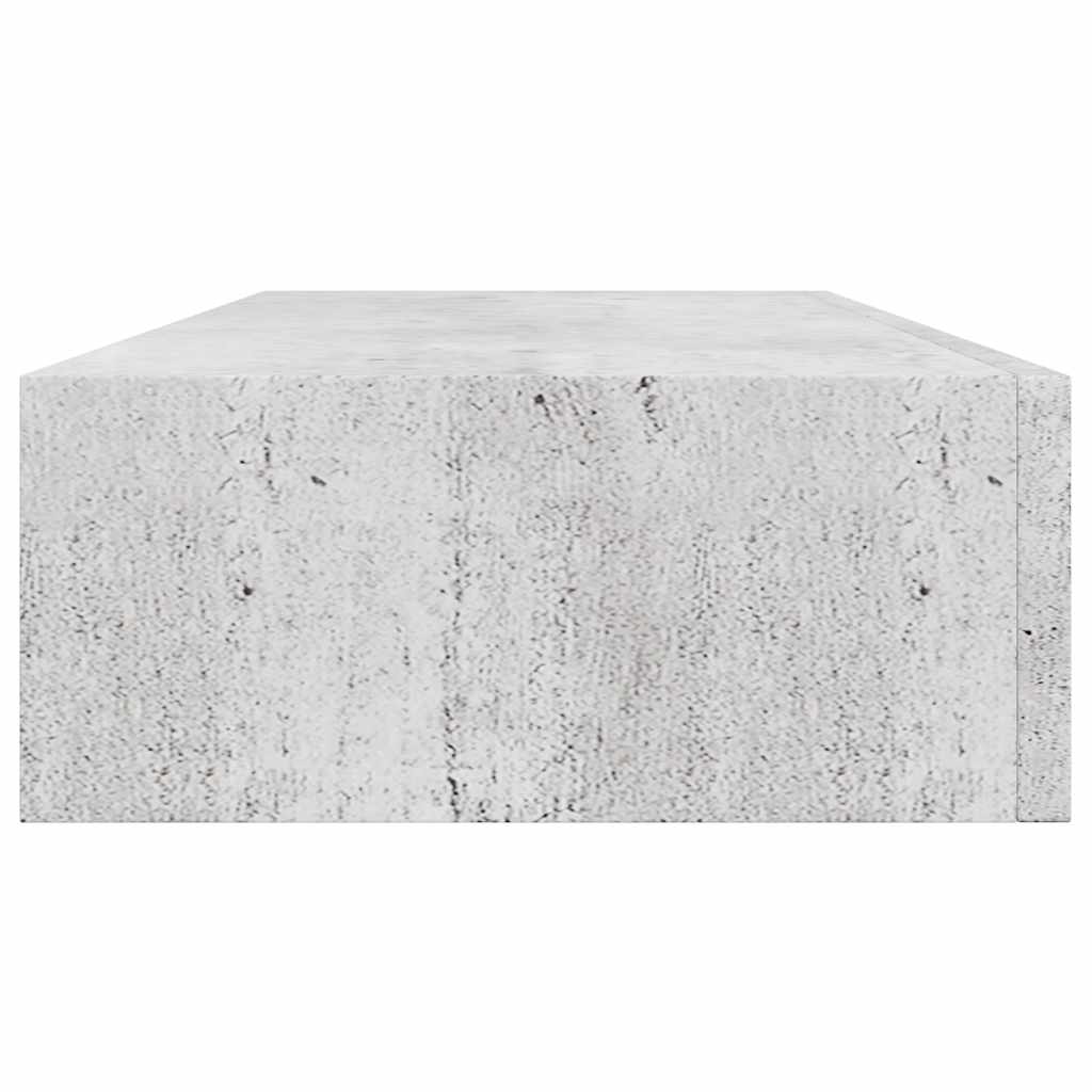 Vägghylla Betonggrå 2 st 60x23,5x10 cm MDF