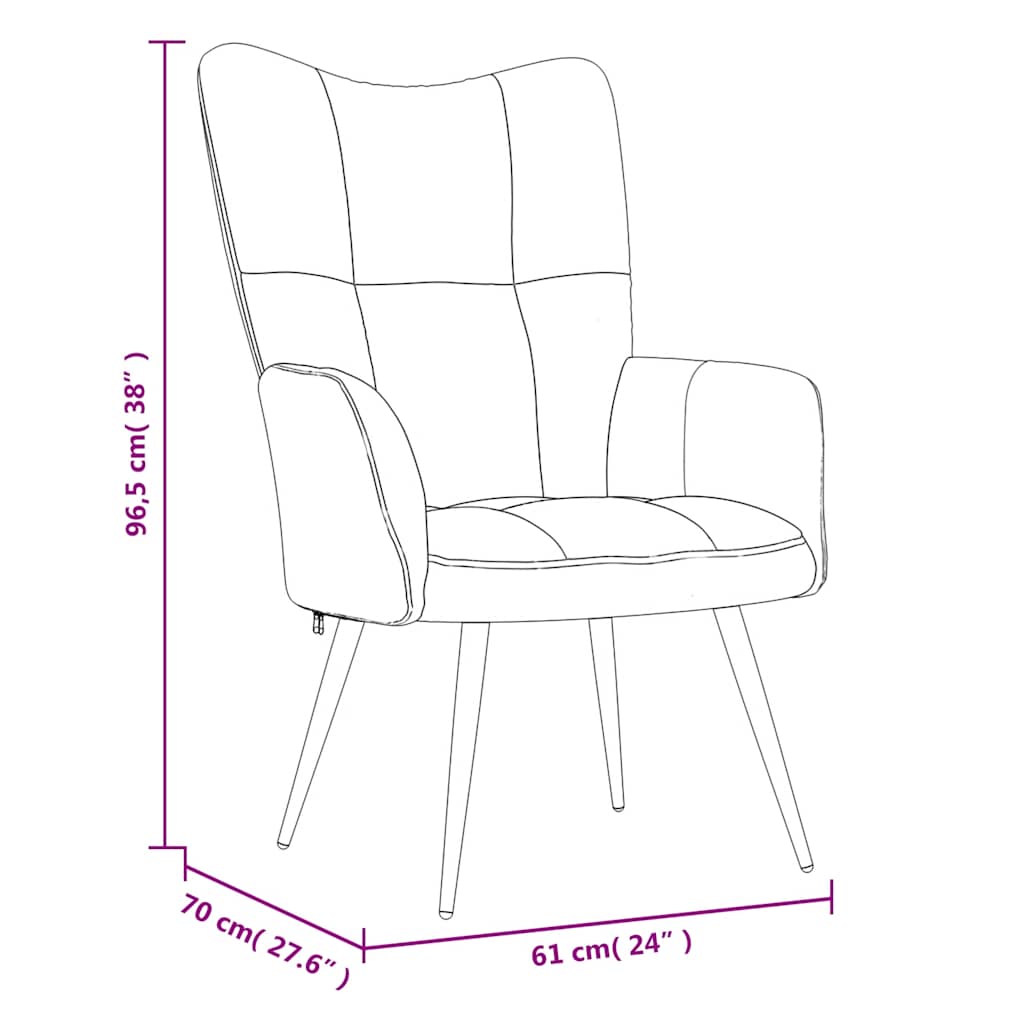 Fåtölj Vinröd Vilstol sammet