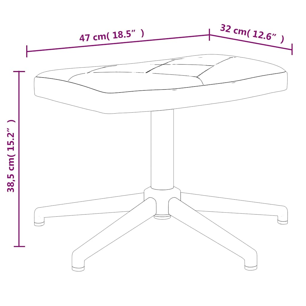 Fåtölj DIV. Vilstol med fotpall tyg lapptäcke