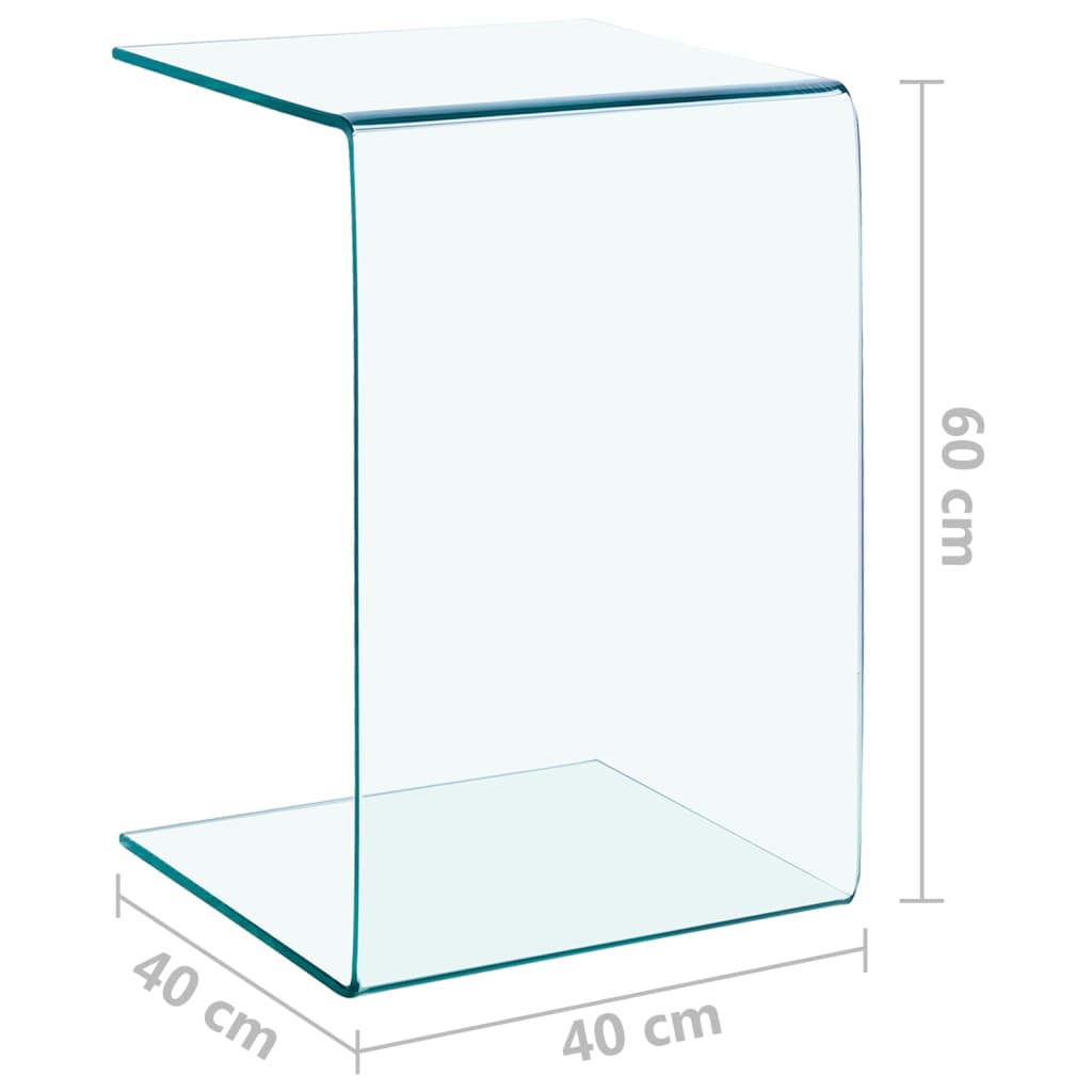 Sidobord DIV. 40x40x60 cm härdat glas