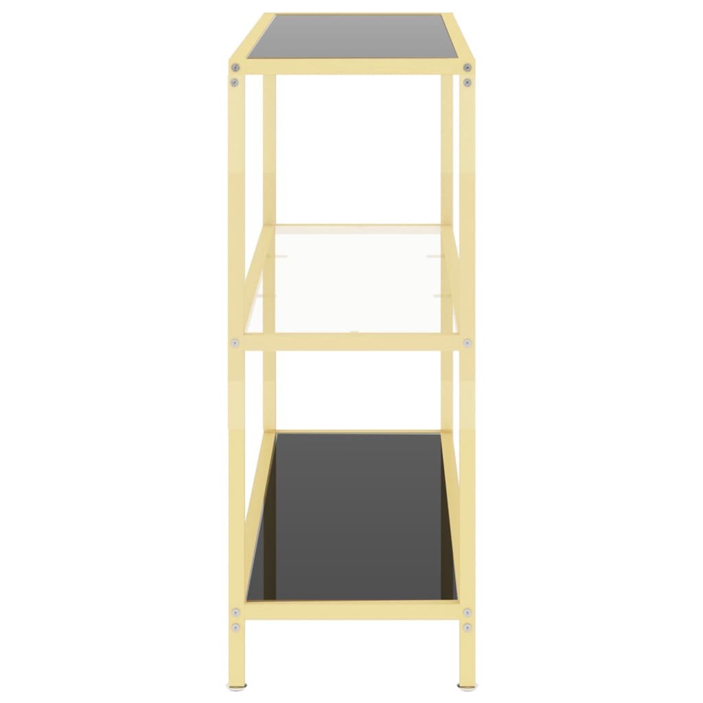 Hylla transparent 100x36x90 cm härdat glas