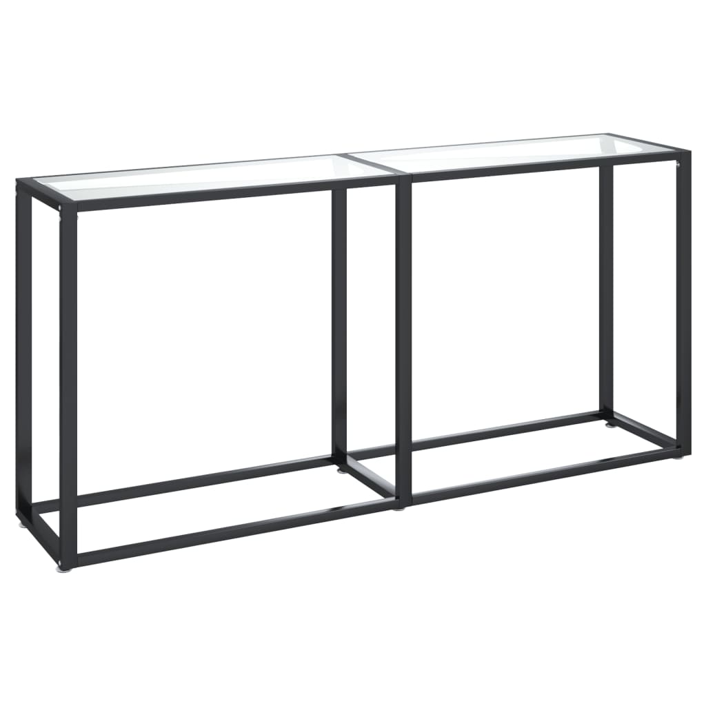 Avlastningsbord Konsollbord DIV. transparent 160x35x75,5 cm härdat glas