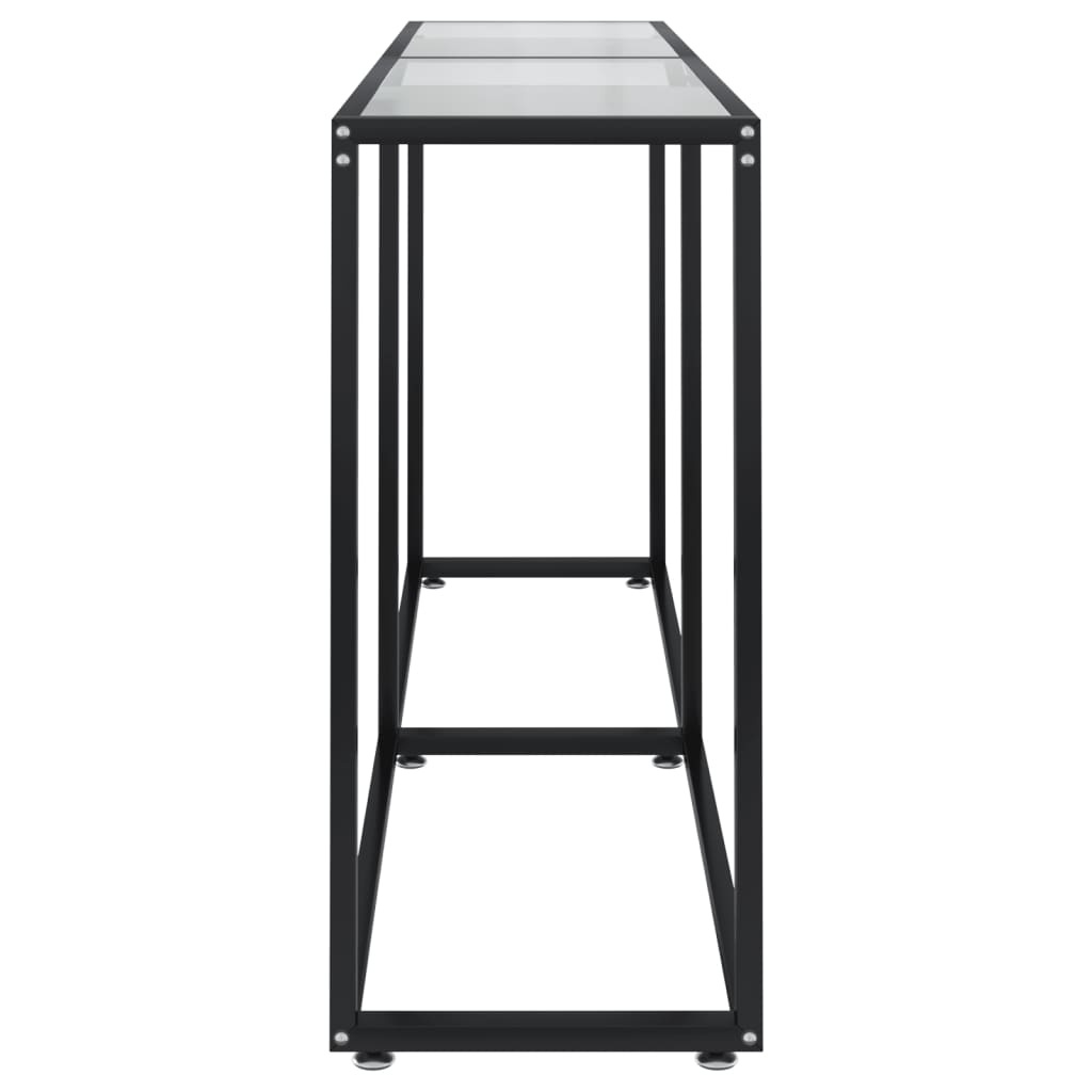 Avlastningsbord Konsollbord DIV. transparent 160x35x75,5 cm härdat glas