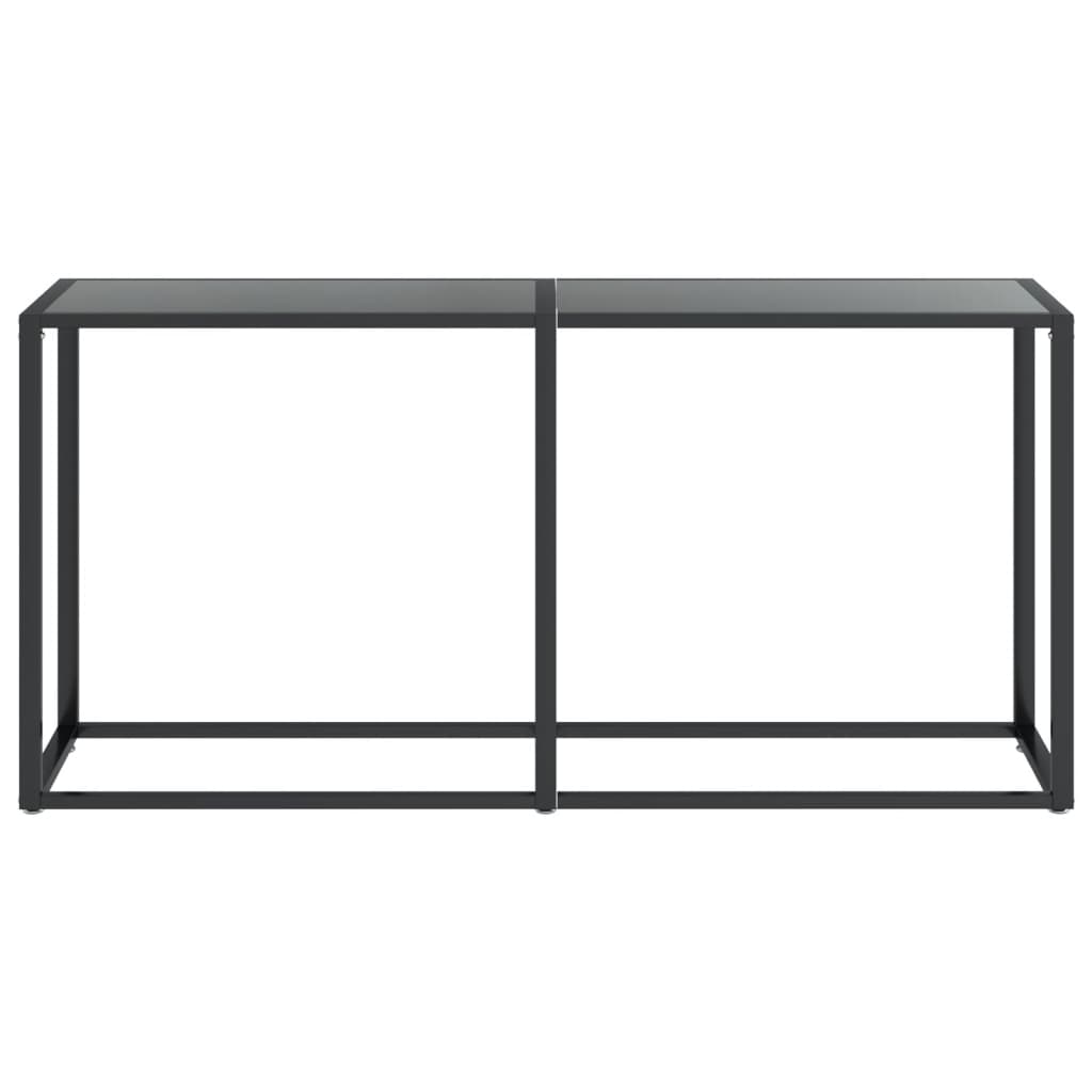 Avlastningsbord Konsollbord Svart 160x35x75,5 cm härdat glas