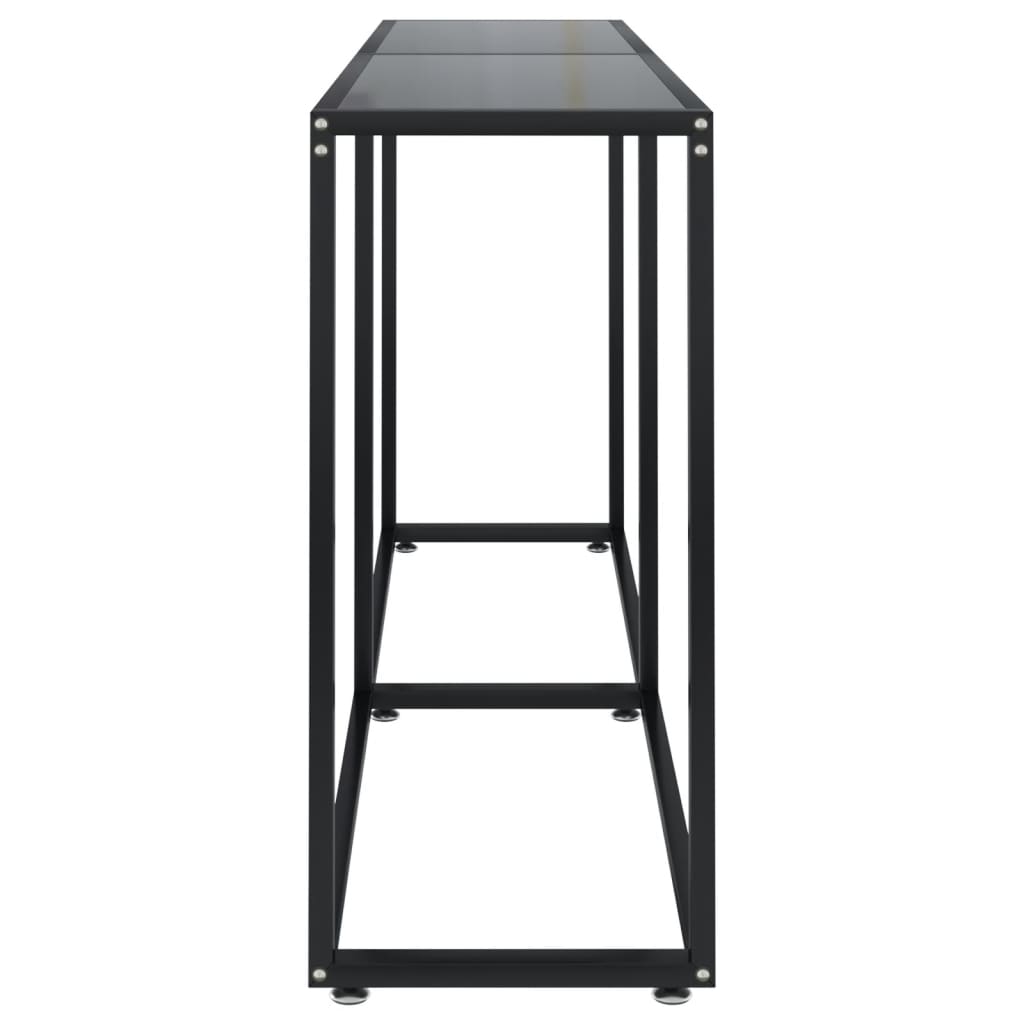 Avlastningsbord Konsollbord Svart 160x35x75,5 cm härdat glas