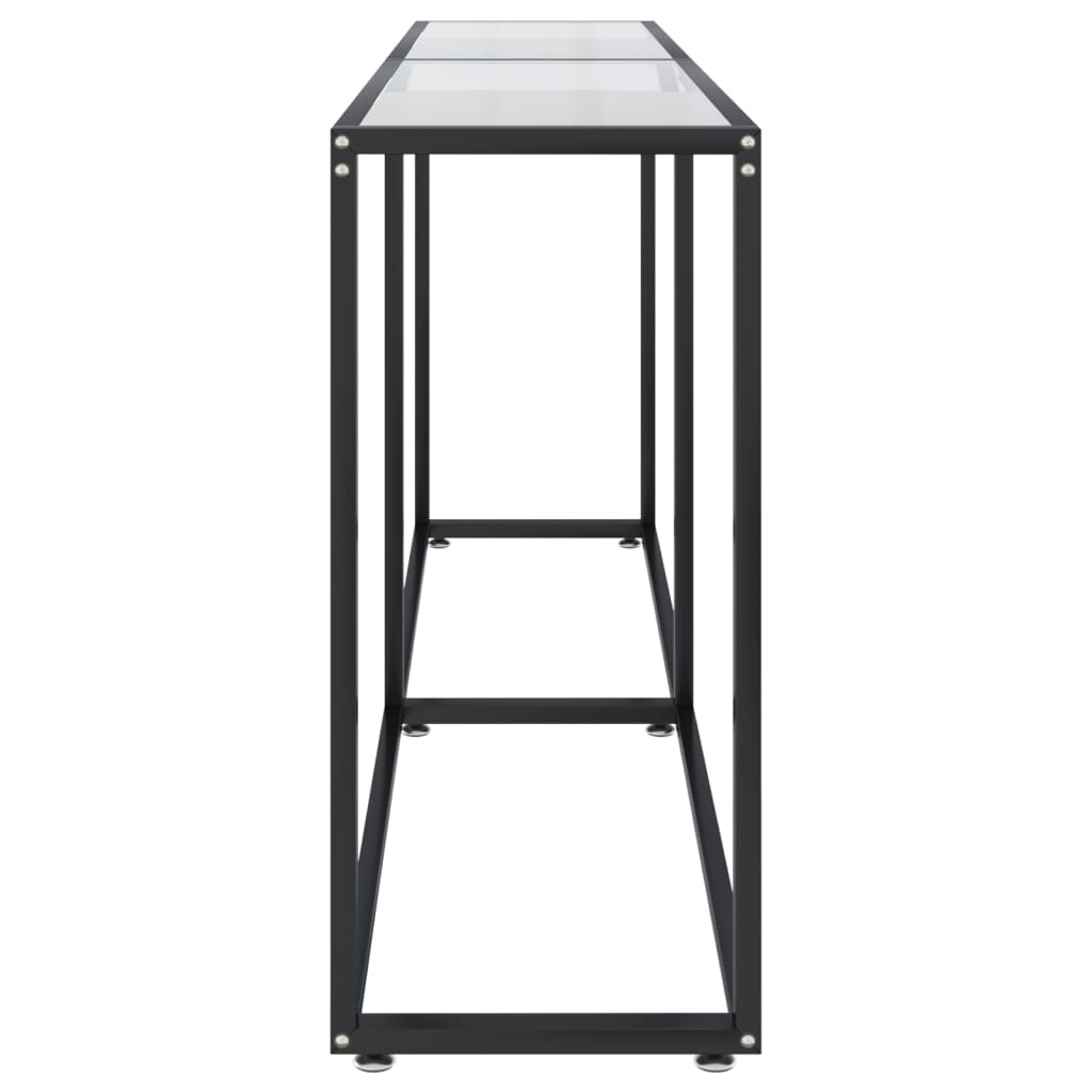 Avlastningsbord Konsollbord DIV. transparent 180x35x75,5 cm härdat glas