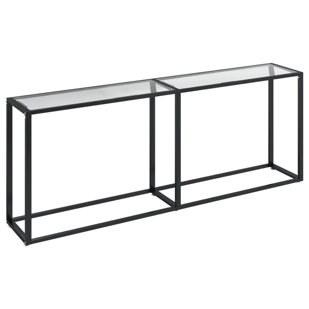 Avlastningsbord Konsollbord DIV. transparent 200x35x75,5 cm härdat glas
