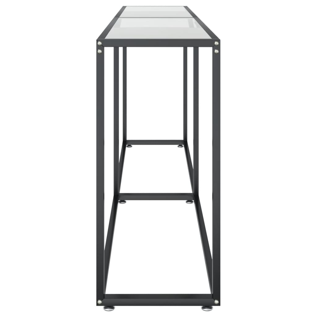 Avlastningsbord Konsollbord DIV. transparent 200x35x75,5 cm härdat glas