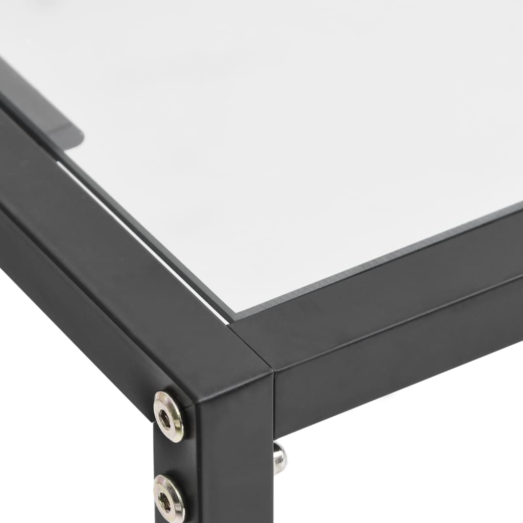 Avlastningsbord Konsollbord DIV. transparent 200x35x75,5 cm härdat glas