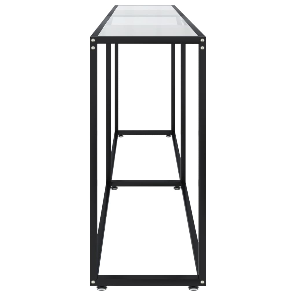 Avlastningsbord Konsollbord DIV. transparent 220x35x75,5 cm härdat glas