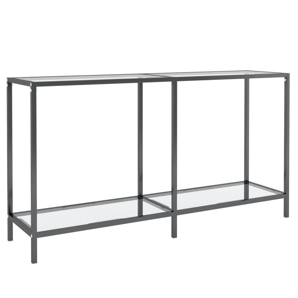 Avlastningsbord Konsollbord DIV. transparent 140x35x75,5 cm härdat glas
