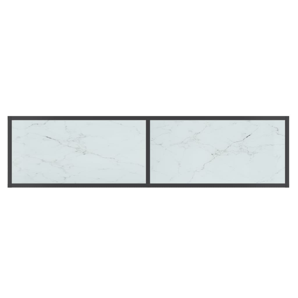 Avlastningsbord Konsollbord Vit 140x35x75,5 cm härdat glas