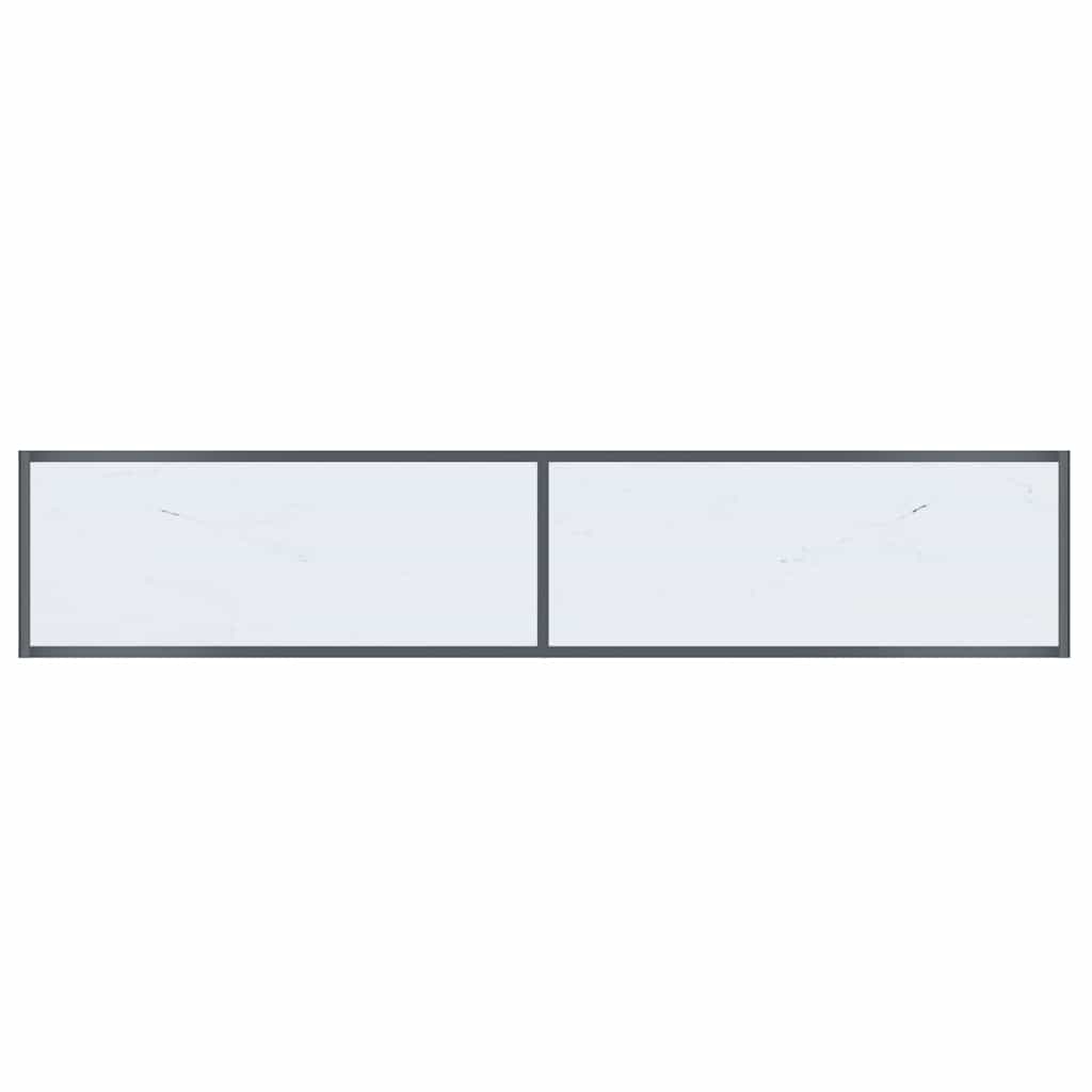 Avlastningsbord Konsollbord Vit 180x35x75,5 cm härdat glas
