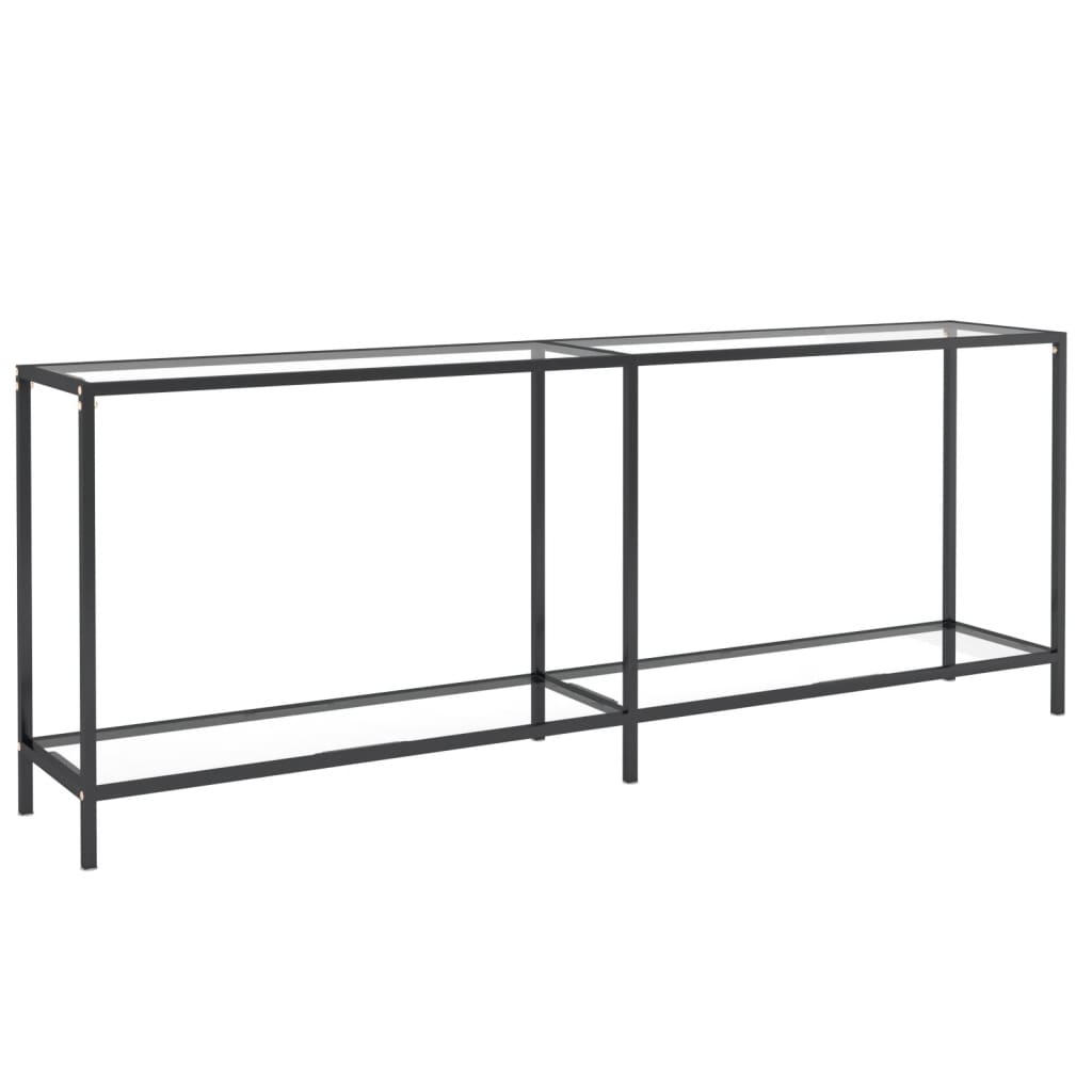 Avlastningsbord Konsollbord DIV. transparent 200x35x75,5 cm härdat glas