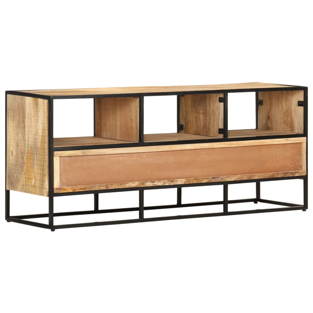 TV-bänk 110x30x45 cm grovt mangoträ
