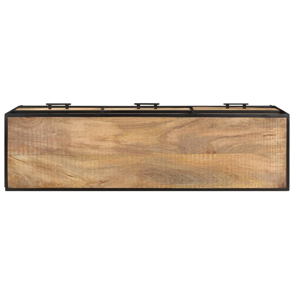 TV-bänk 110x30x45 cm grovt mangoträ