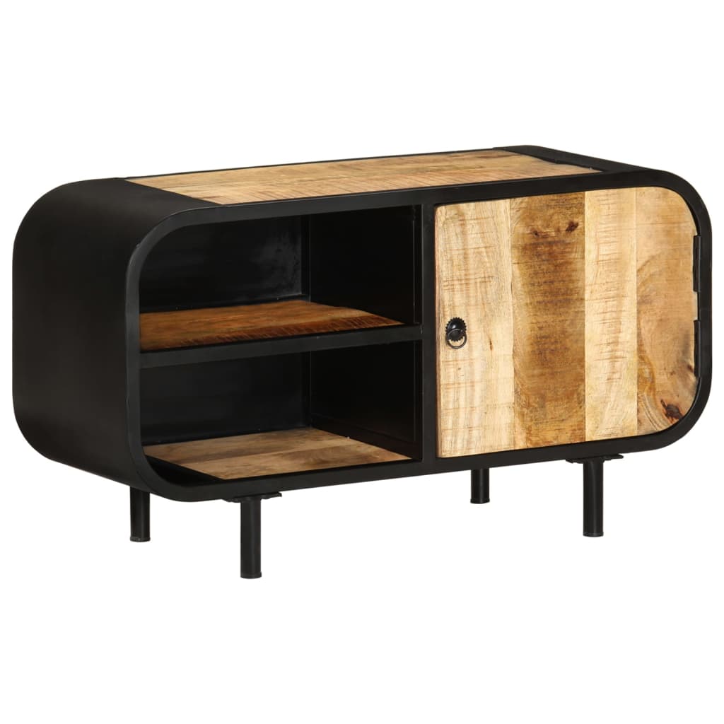 TV-bänk 90x30x48 cm grovt mangoträ