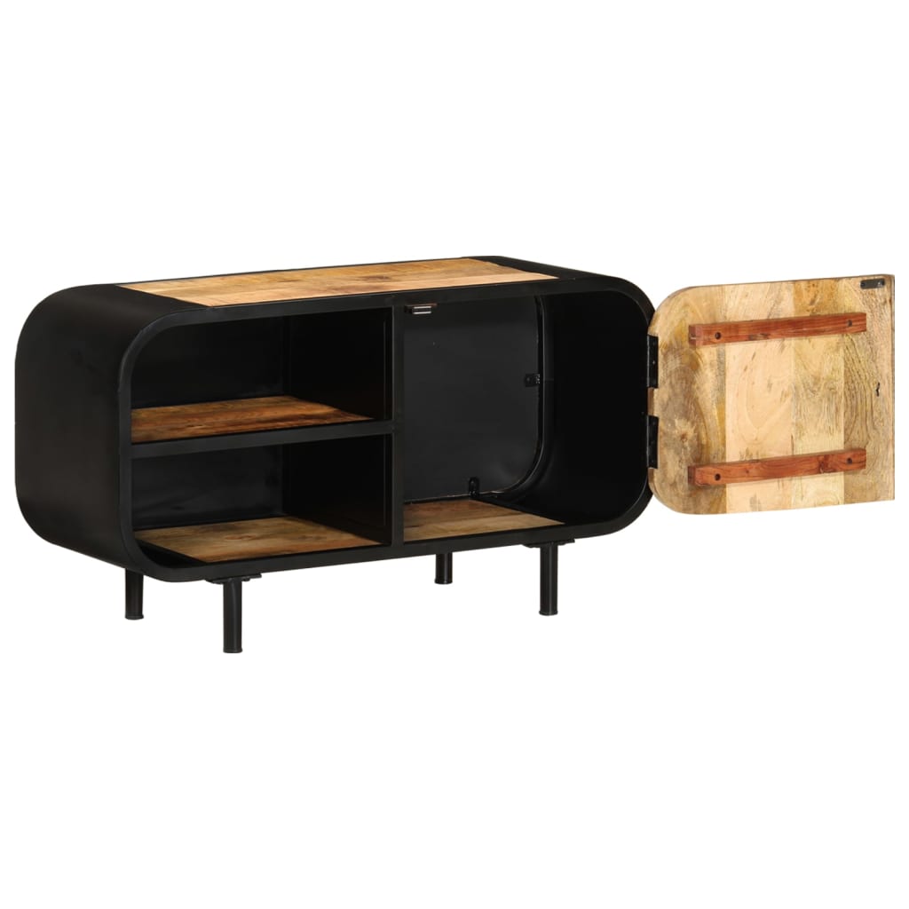 TV-bänk 90x30x48 cm grovt mangoträ