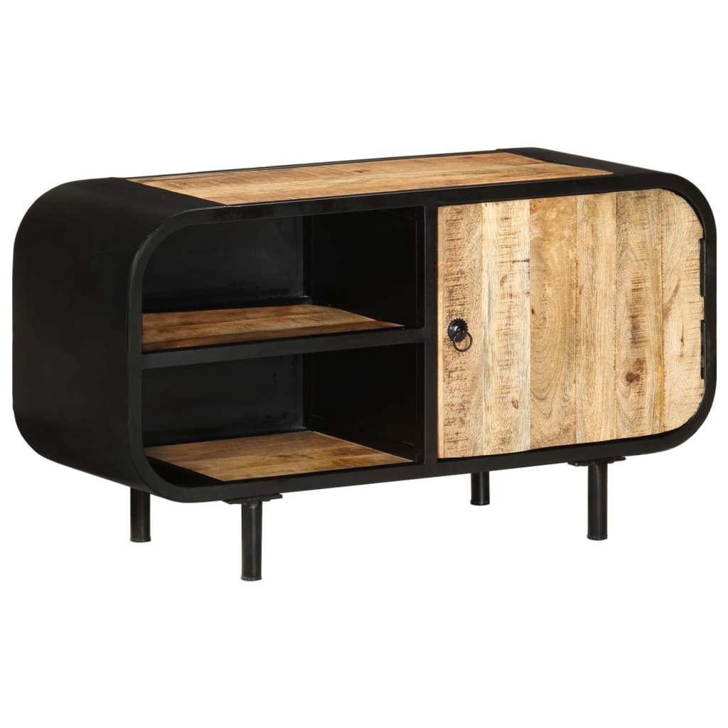 TV-bänk 90x30x48 cm grovt mangoträ