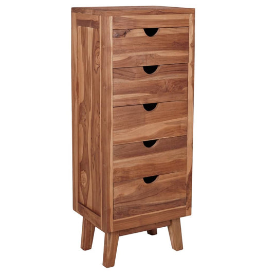 Skänk Trä med 5 lådor 40x30x100 cm massiv teak