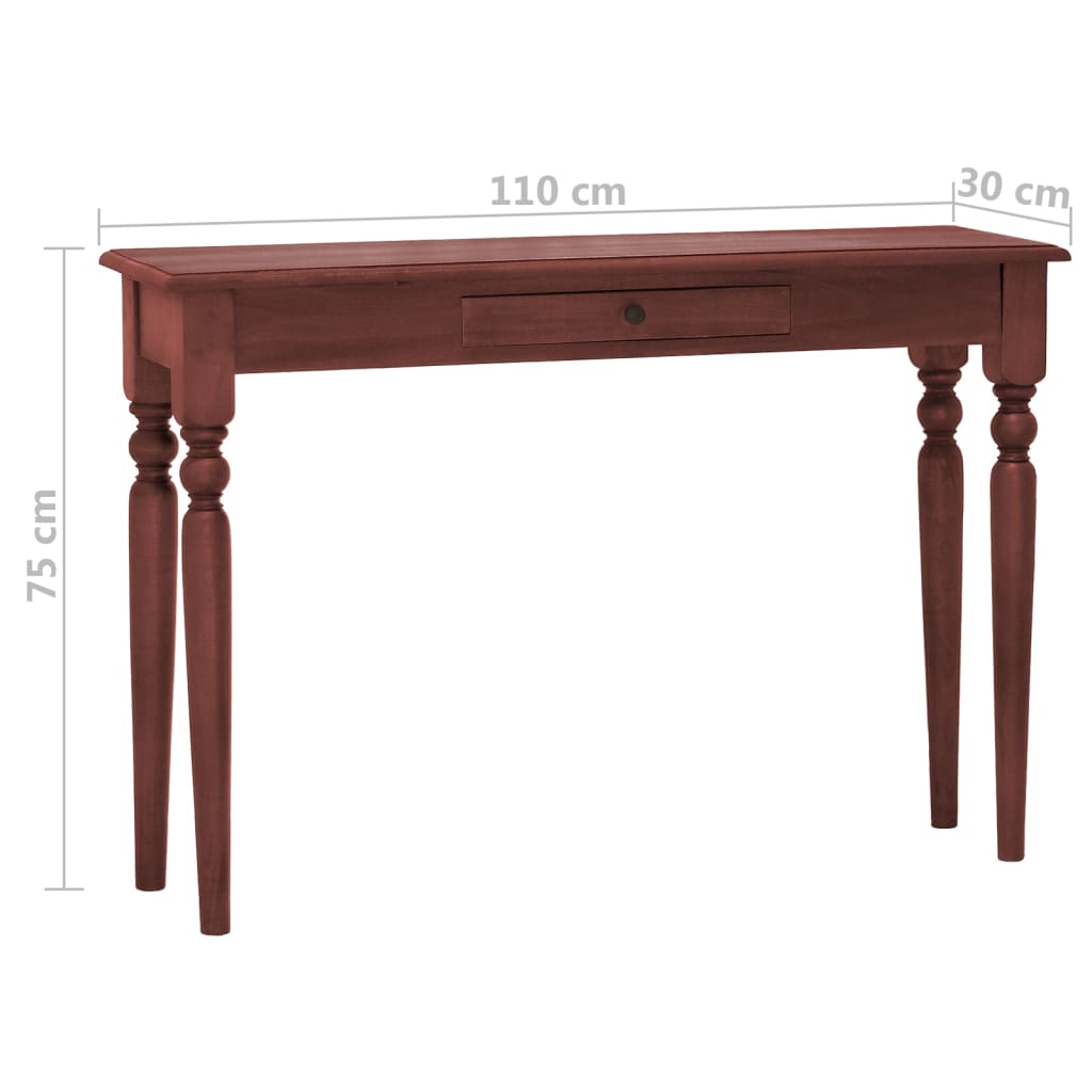 Avlastningsbord Konsollbord Trä klassisk Brun 110x30x75 cm massiv mahogny
