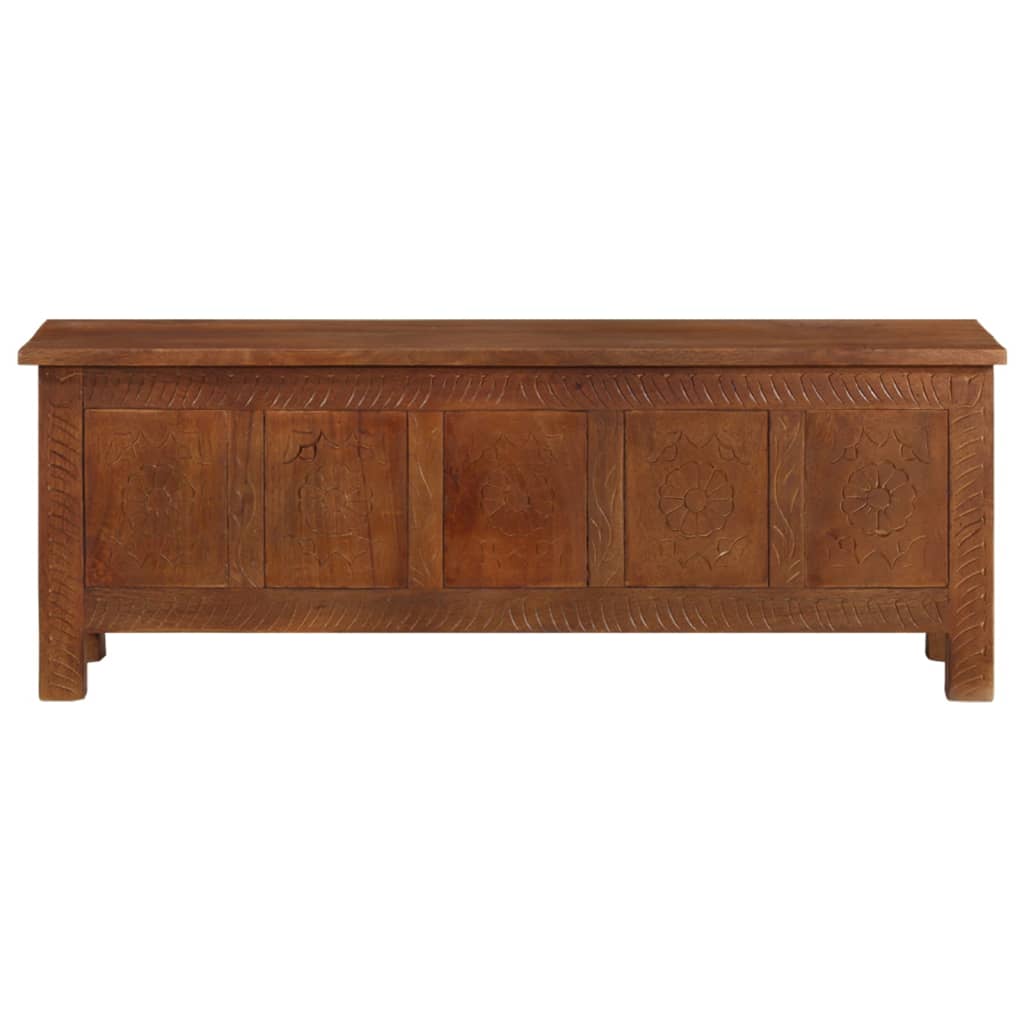 Förvaringsbänk Förvaringslåda 110x30x40 cm massivt mangoträ