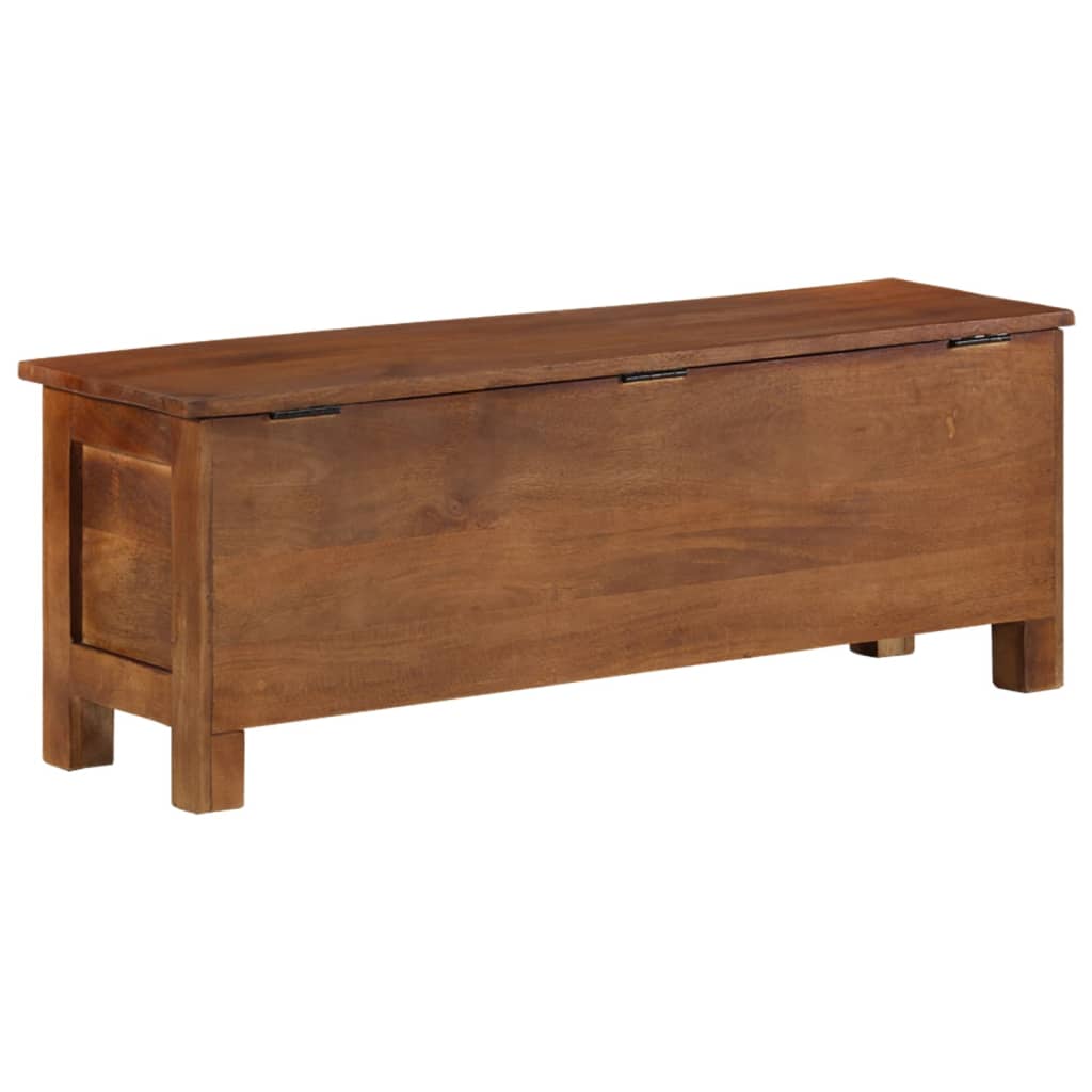 Förvaringsbänk Förvaringslåda 110x30x40 cm massivt mangoträ