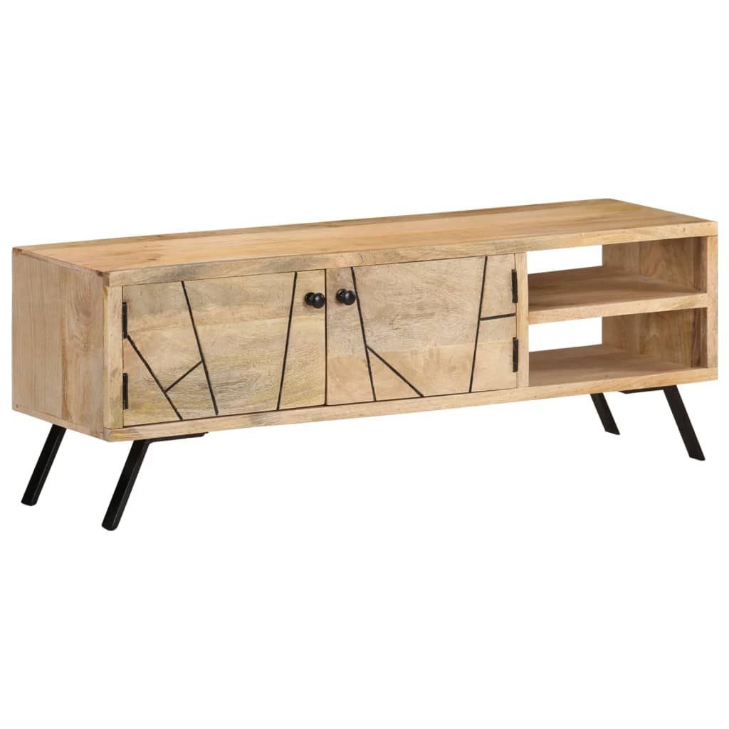 Tv-bänk 110x30x40 cm massivt mangoträ