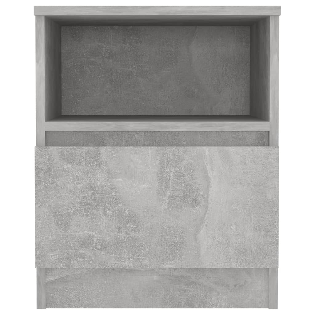 Sängbord 2 st betonggrå 40x40x50 cm konstruerat trä