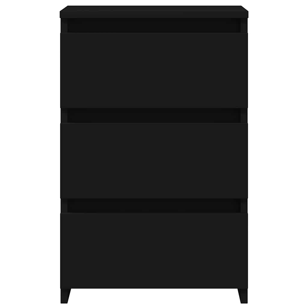 Sängbord 2 st svart 40x35x62,5 cm konstruerat trä