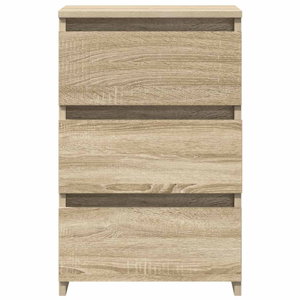 Sängbord 2 st sonoma-ek 40x35x62,5 cm konstruerat trä
