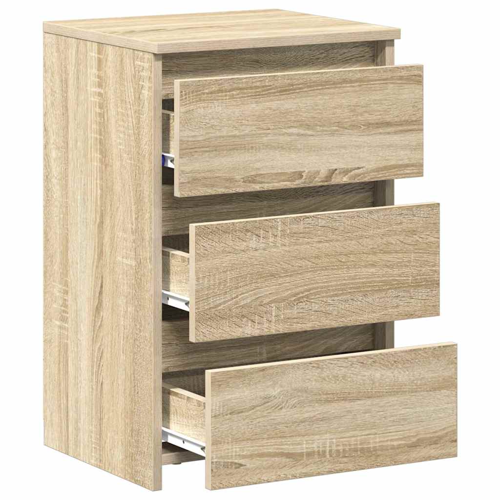 Sängbord 2 st sonoma-ek 40x35x62,5 cm konstruerat trä