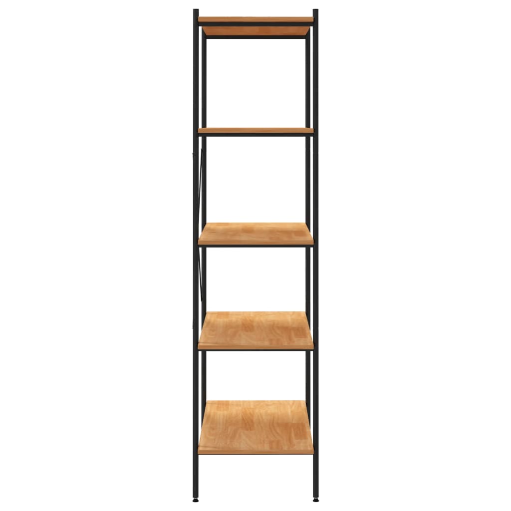 Hyllenhet med 5 hyllplan svart och ek 80x40x163 cm