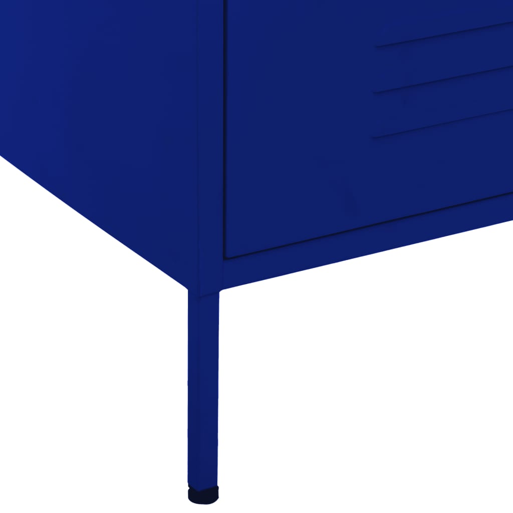 Byrå DIV. marinblå 80x35x101,5 cm stål