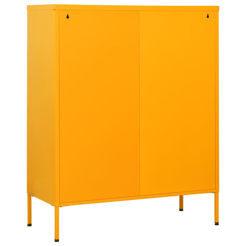 Byrå DIV. senapsgul 80x35x101,5 cm stål