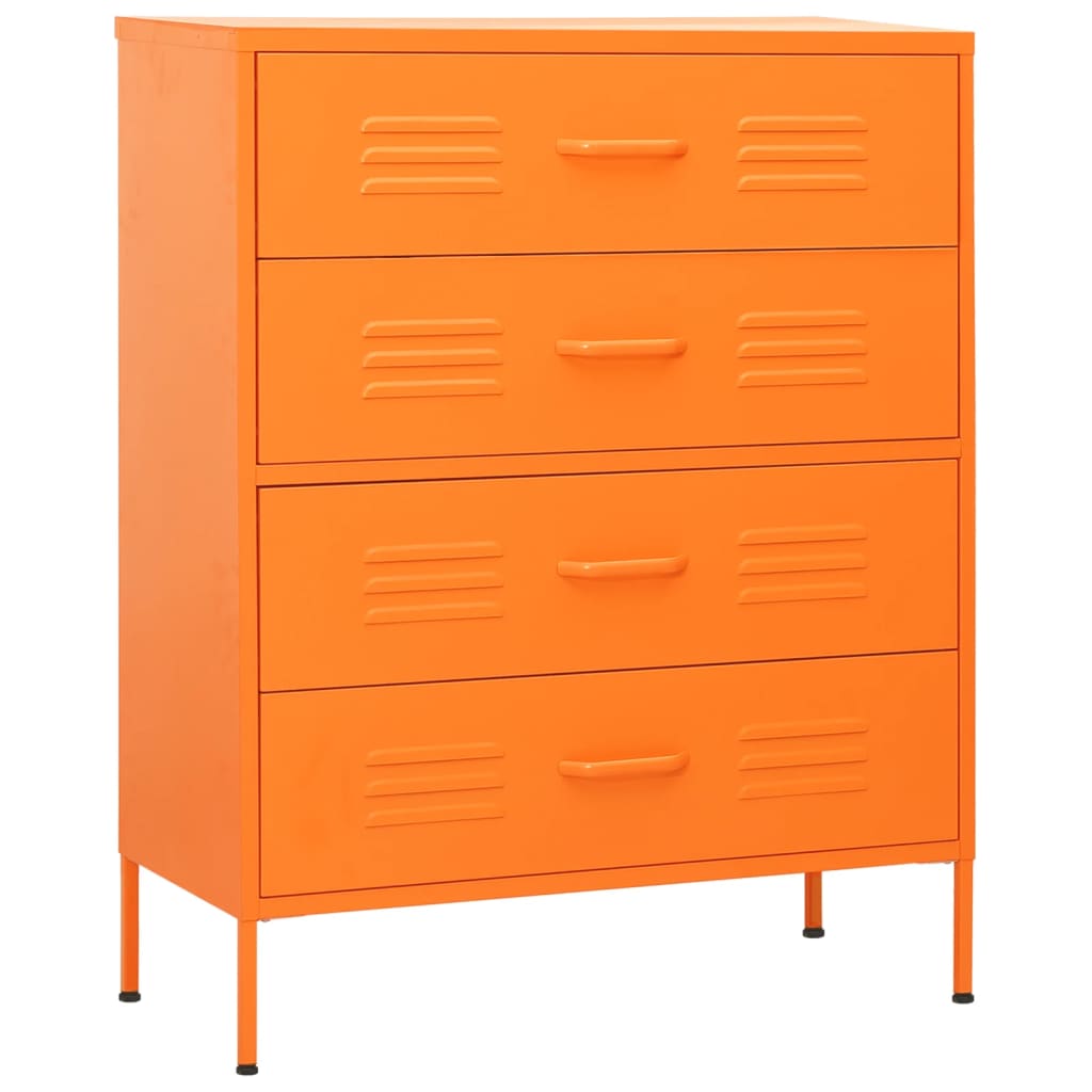 Byrå DIV. orange 80x35x101,5 cm stål